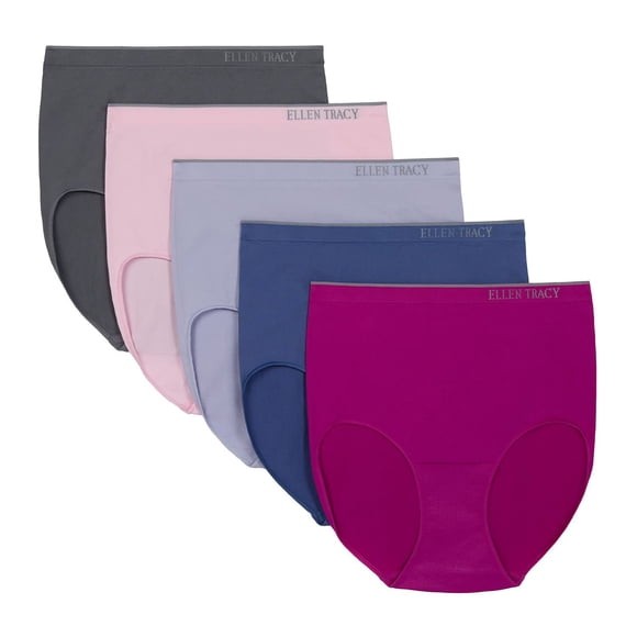 Ellen Tracy Women's 5-Pack Seamless Brief