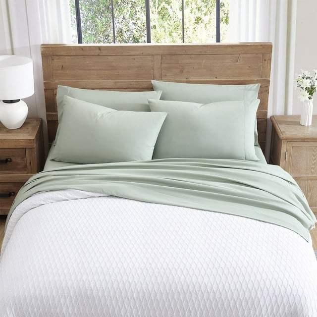 Tahari Home 4-Piece Solid Brushed Microfiber Sheet Set, Twin/TwinXL
