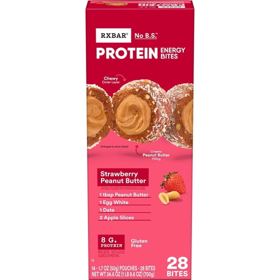 RXBAR Protein Bites, Strawberry Peanut Butter, 14 ct.