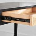 thumbnail image 5 of Member's Mark Enzo Writing Desk with 3 Rattan Storage Drawers, Black Finish, 5 of 9