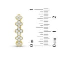 thumbnail image 5 of 0.25 CT. T.W. Diamond Hoop Floral Earrings in 14K Gold, 5 of 6