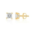 thumbnail image 3 of Lab Created 2.00 CT. T.W. Fancy Cut Diamond Stud Earrings in 18K Gold, 3 of 5