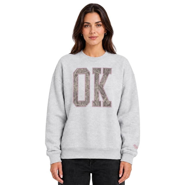 State of Mine Women's Camo Letters State Sweatshirt