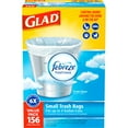thumbnail image 1 of Glad Small Twist-Tie White Trash Bags, Fresh Clean Scent with Febreze Freshness, 4 gal., 156 ct., 1 of 8