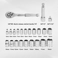 thumbnail image 2 of WORX 23Piece 1/4"+ 3/8"DR. Socket Set With Rotatable Rack, 2 of 9