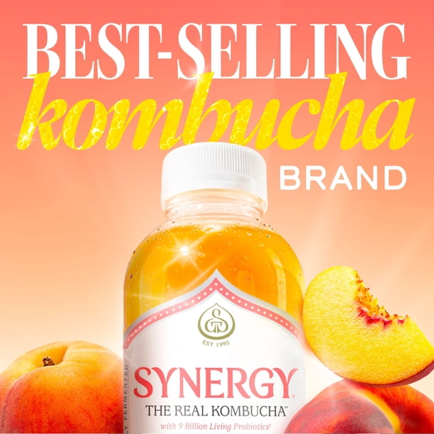 SYNERGY The Real Kombucha, Peach Paradise, 16 fl. oz., 6 pk