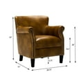 thumbnail image 3 of Hallie Club Top-Grain Leather Chair, Assorted Colors, 3 of 10