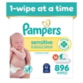 thumbnail image 1 of Pampers Sensitive Baby Wipes, Fragrance Free, 16 pks., 896 wipes, 1 of 12