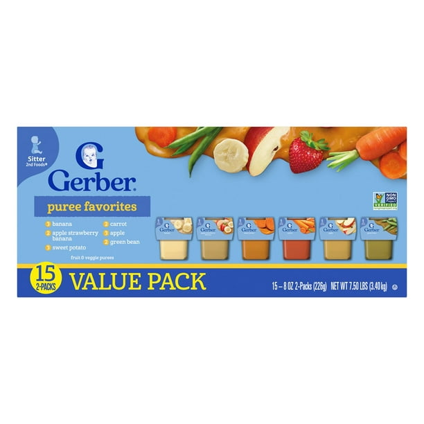 Gerber 2nd Foods Fruit Veggie Variety Pack, 30 ct