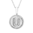 thumbnail image 1 of Diamond Initial Pendant Necklace in Sterling Silver, 1 of 5