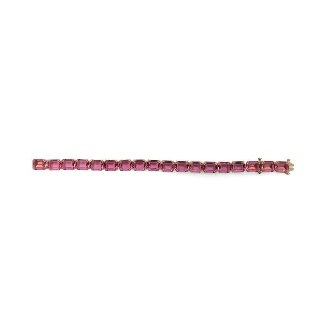 Swarovski Pink Crystal Octagon Cut Millenia Tennis Bracelet
