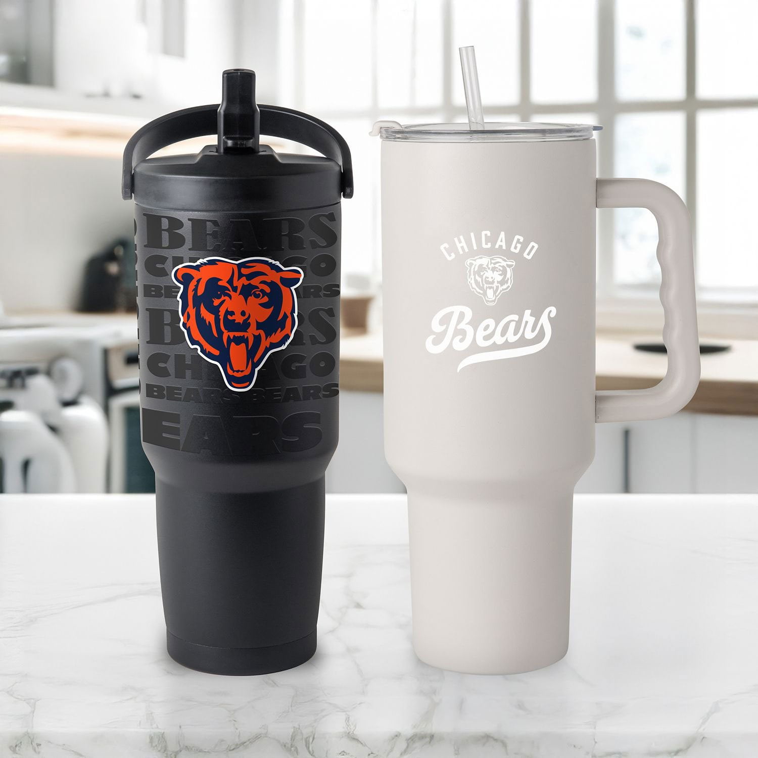 Logo Brands Chicago Bears Stainless Steel Tumbler Set