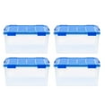 thumbnail image 5 of IRIS USA WeatherPro, 60 Quart Clear Plastic Storage Box with Protective Gasket Lid, 17.75" W x 23.6" L x 11.22" H, 4 Piece Set, 5 of 8