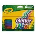 thumbnail image 1 of Crayola Glitter Markers, Medium Bullet Tip, Assorted Colors, 6/Set, 1 of 4