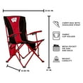 thumbnail image 3 of Logo Brands Wisconsin Badgers Hard Arm Chair, 3 of 6