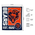 thumbnail image 3 of Logo Brands Chicago Bears 60"x70" Super Plush Blanket, 3 of 6