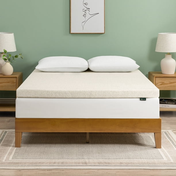 Zinus Night Therapy 3” Green Tea Mattress Topper with TENCEL Blend