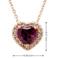 thumbnail image 4 of Lab Created Gemstone & Diamond Accent Heart Pendant Necklace in 14K Gold, 4 of 5