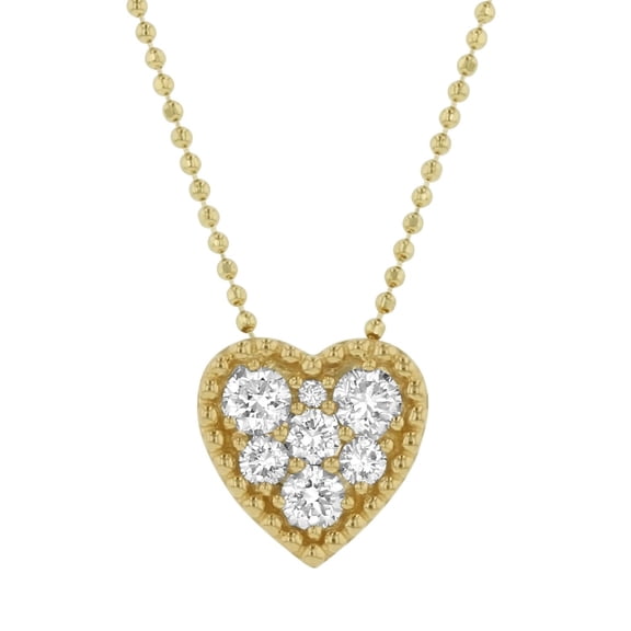.50 CT. T.W. Round Cut Diamond Heart Pendant in 14K Gold