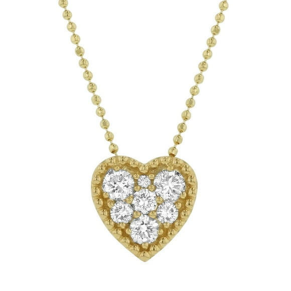 .50 CT. T.W. Round Cut Diamond Heart Pendant in 14K Gold