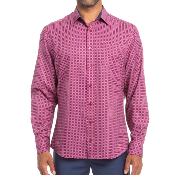 Nick Graham Men's Performance Long Sleeve Woven Sport Shirt