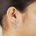 thumbnail image 4 of 1.95 CT. T.W. Diamond Hoop Earrings in 14K Gold, 4 of 5