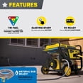 thumbnail image 3 of 6,250 / 5,000 Watt Champion Electric Start Tri Fuel RV Ready Portable Generator with CO Shield, LPG and NG Hoses - 201602, 3 of 10
