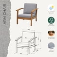 thumbnail image 5 of Amazonia Valencia Eucalyptus Deep Seating Set, 4pc, 5 of 9