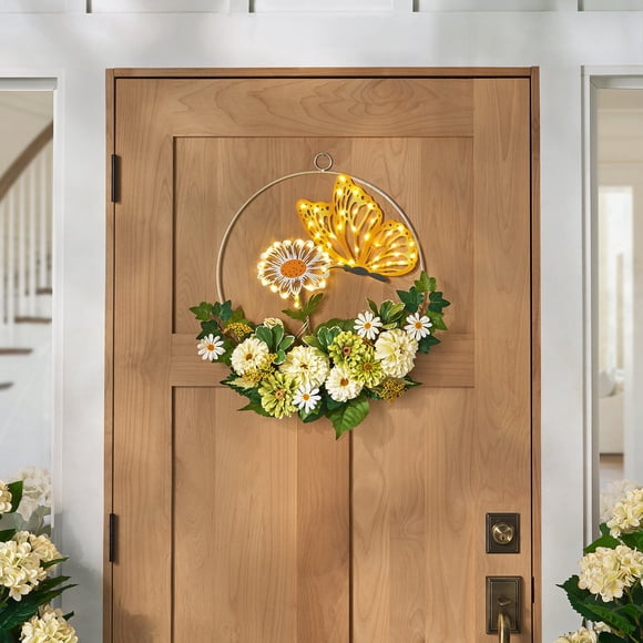 Member’s Mark Pre-Lit 24" Butterfly Wreath
