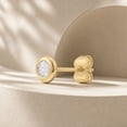 thumbnail image 6 of Diamond Cut Bezel Stud Earrings in 14K Gold, 6 of 8