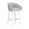 thumbnail image 2 of HH2 Home Upholstered Barrel Back Wood Adjustable Height Swivel Bar Stool, 2 of 19