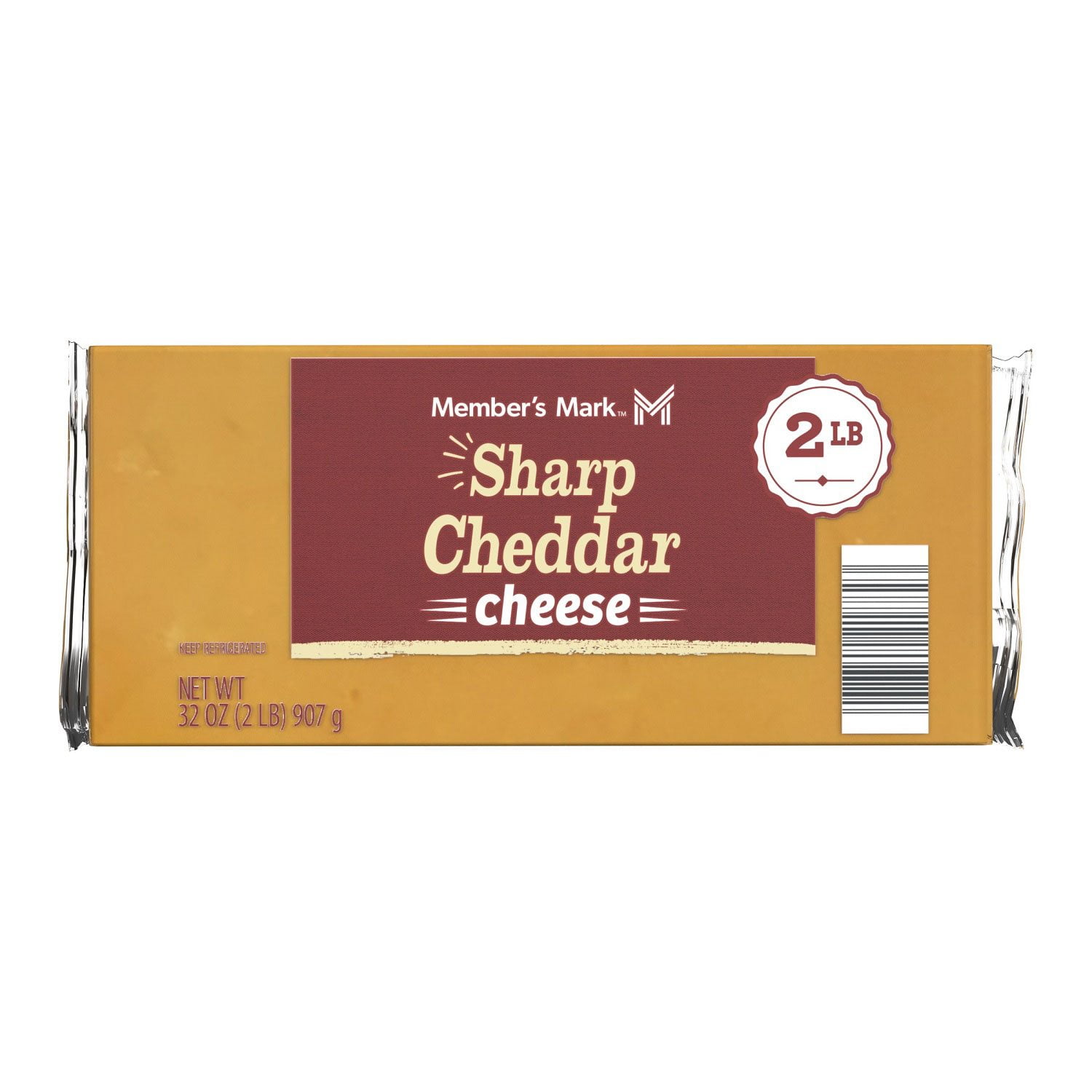 Member's Mark Sharp Cheddar Cheese Block 2 lbs. - Samsclub.com