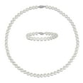 thumbnail image 6 of Freshwater Cultured Pearl Necklace and Bracelet Set in Sterling Silver, 6 of 7