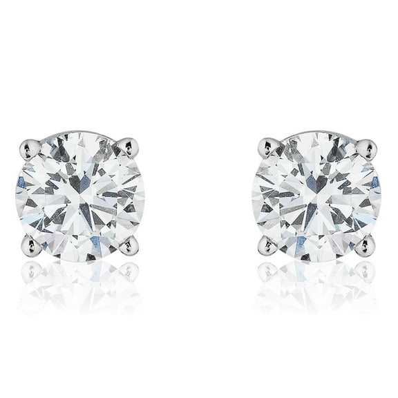1.40 CT. T.W. Round Cut Diamond Solitaire Stud Earrings in 18K Gold