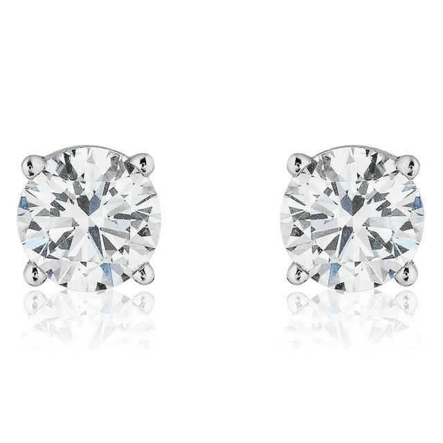 1.40 CT. T.W. Round Cut Diamond Solitaire Stud Earrings in 18K Gold