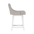 thumbnail image 13 of HH2 Home Upholstered Tapered Back Wood Adjustable Height Swivel Bar Stool, 13 of 19