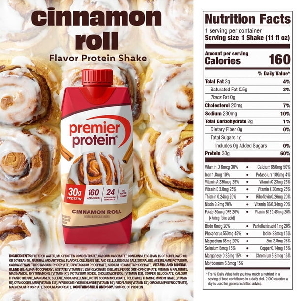 Premier Protein 30g High Protein Shake, Cinnamon Roll 11 fl. oz