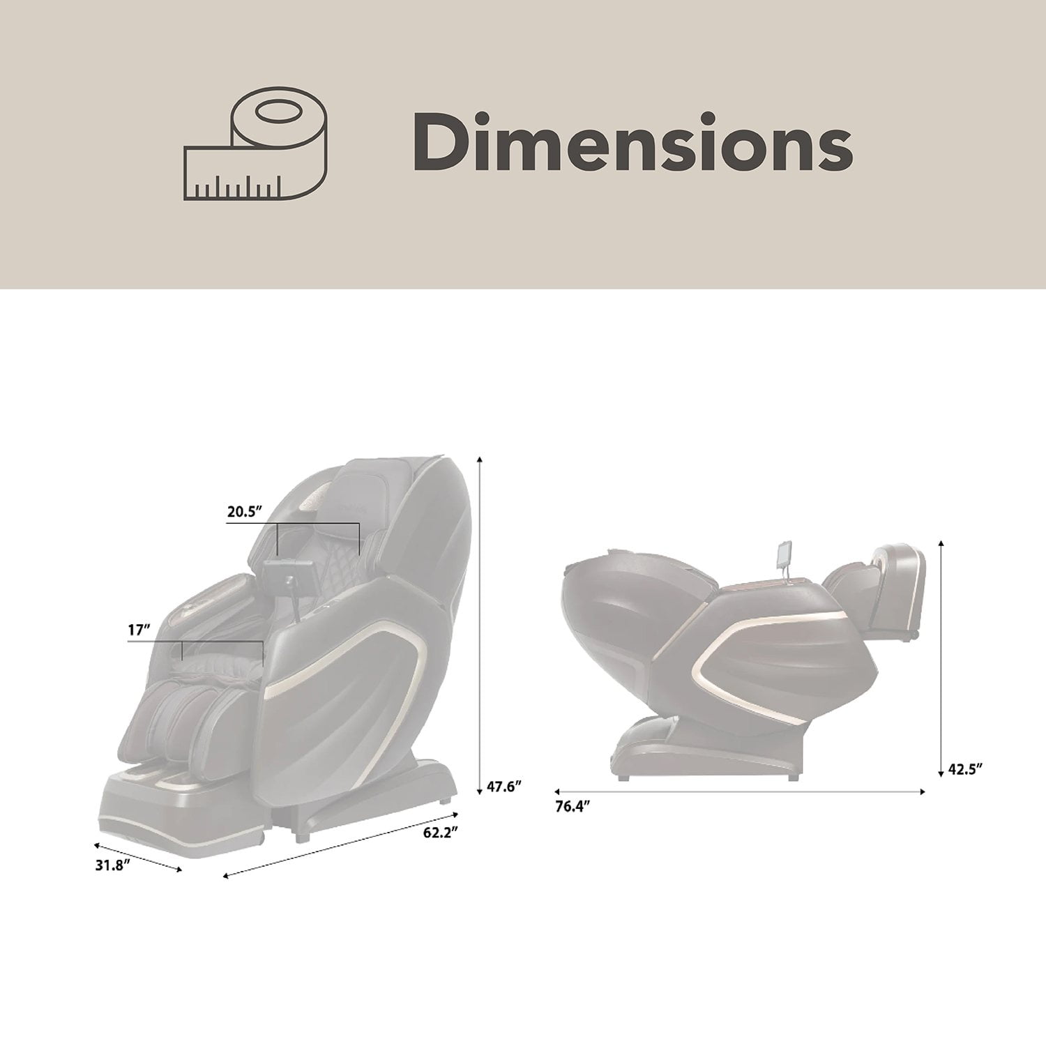 AmaMedic Hilux 4D Zero Gravity Massage Chair