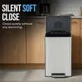 thumbnail image 4 of Simpli-Magic Infinity Edge 50 Liter / 13.2 Gallon Rectangular Step Trash Can, Hands-Free Soft-Close Lid, Premium Fingerprint-Resistant Finish for Kitchen and Recycling, Choose Color, 4 of 6