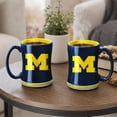 thumbnail image 5 of Logo Brands Michigan Wolverines 14oz Relief Mug Set, 5 of 5