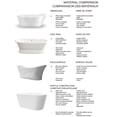 thumbnail image 12 of A&E Bath and Shower Kara 59in or 67in Freestanding Bathtub with Center Drain in White Acrylic High‑Gloss, 12 of 13
