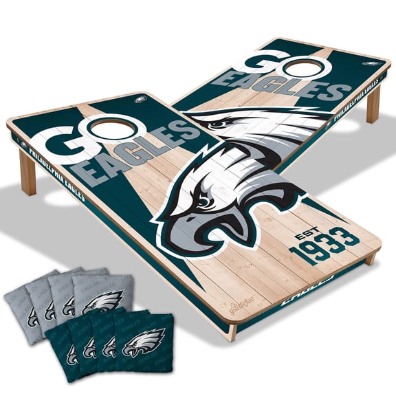 YouTheFan Philadelphia Eagles 2'x4' Cornhole Board Set