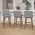thumbnail image 8 of HH2 Home Upholstered Tapered Back Wood Adjustable Height Swivel Bar Stool, 8 of 20