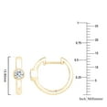 thumbnail image 5 of 0.20 CT. TW. Diamond Bezel Huggie Hoop Earrings in 14K Gold, 5 of 7