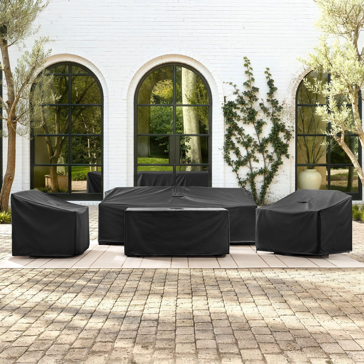 Member's Mark Olympus XL Deep Seating Fire Set with Sunbrella