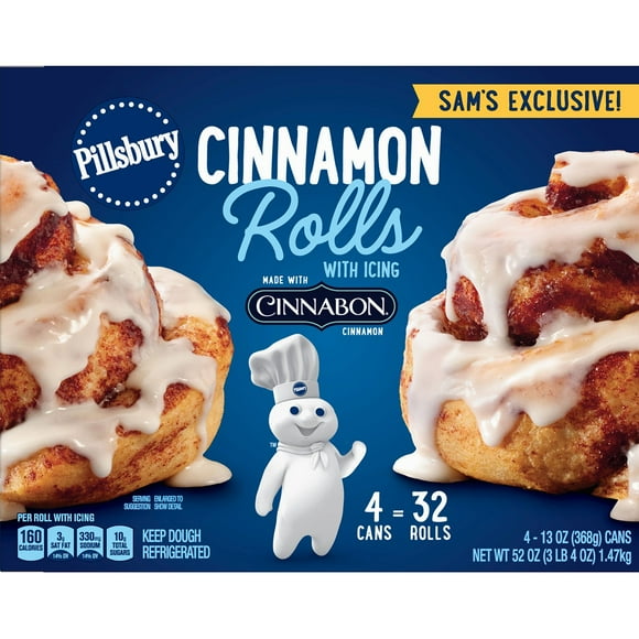 Pillsbury Cinnamon Rolls with Cinnabon Icing 13 oz., 4 pk.