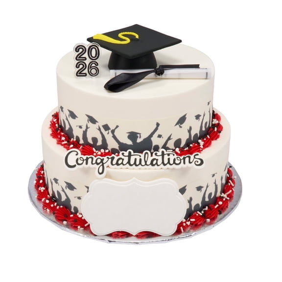 Custom Graduation Two-Tier Cake
