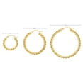 thumbnail image 3 of Kissing Hearts Hoop Earrings in 14K Gold, 3 of 4