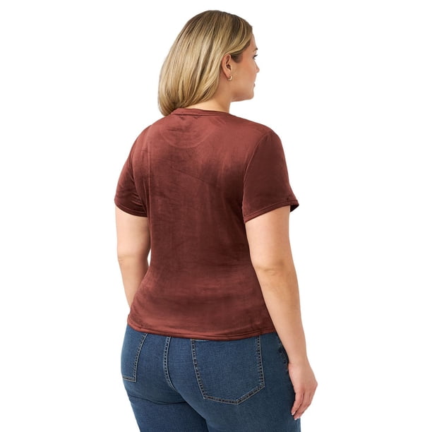 Edited by Maren Morris Women's Velvet Short Sleeve Tee - Samsclub.com
