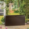 thumbnail image 1 of Keter Samoa 70 Gal. Resin Deck Box Large Outdoor Storage, Brown, 1 of 14